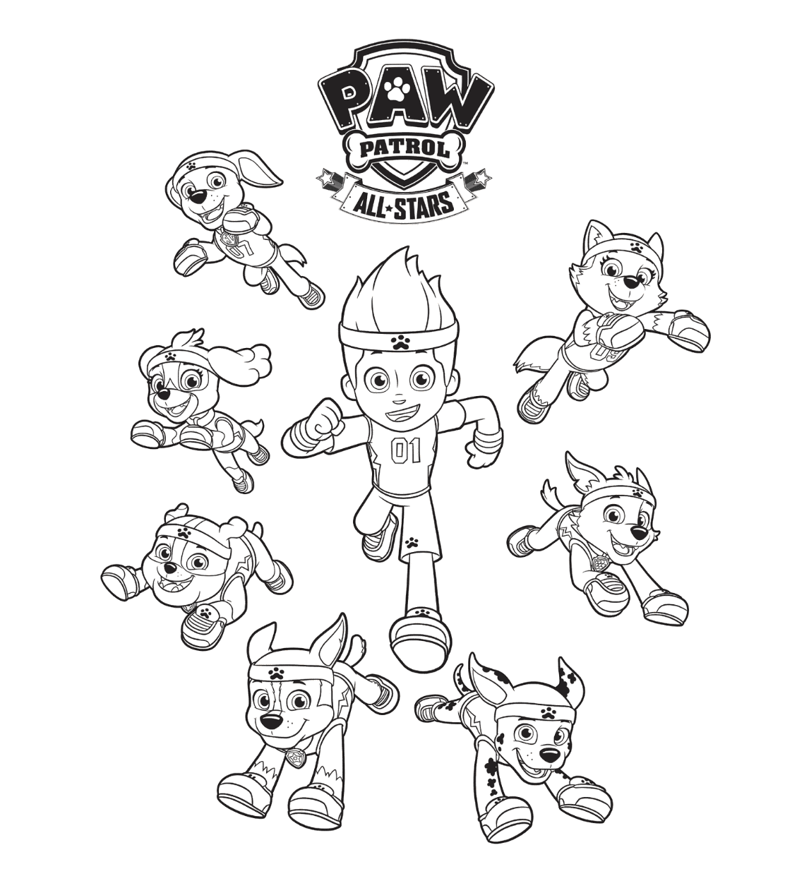 Plansa de colorat cu Paw Patrol 26 19